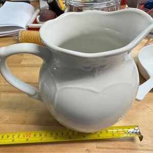 Elegant White Ceramic Pitcher